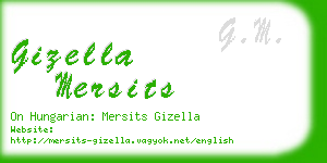 gizella mersits business card